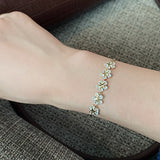 Korean Design Fashion Jewelry High-end Luxury Flower Zircon Adjustable Female Prom Party Star Moon Heart Fish Butterfly Bracelet