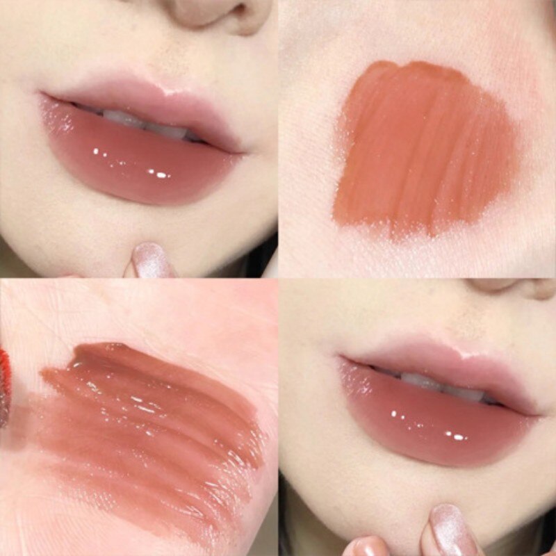 1PC Mirror Lip Gloss Water Glass Lip Gel Waterproof Long Lasting  Gloss Labial Water-light Mirror Moisture Sexy Red Lip Cosmetic