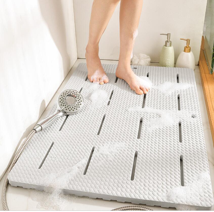 Non-slip Bath Mat Safety Bathroom Splicable Shower Room Massage Pad Floor Drainage Suction Cup Soft Plastic Carpet