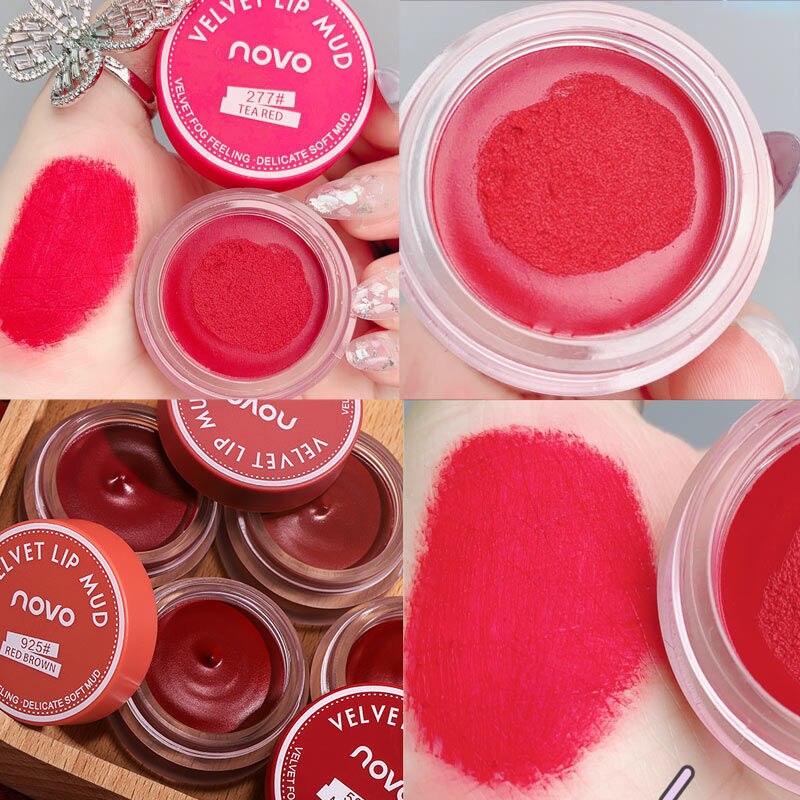 Silky Smooth Canned Lipstick Velvet Matte Lip Clay Long Lasting Waterproof Tinted Lipstick Makeup Soft Touch  Blush Lip Cosmetic