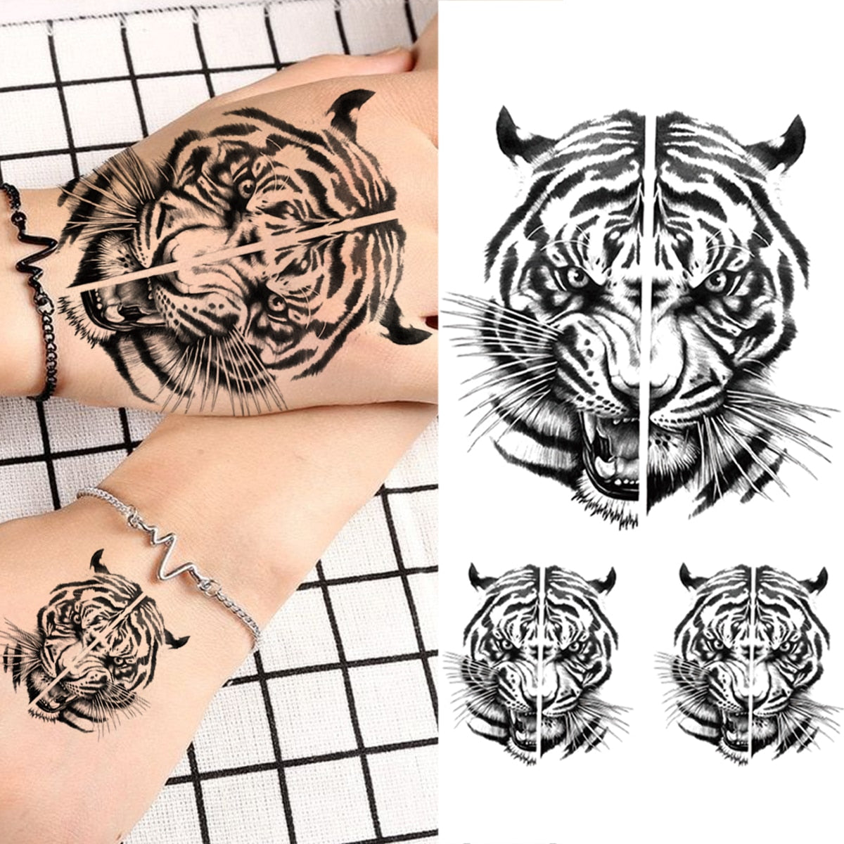 Halloween Pumpkin Spider Temporary Tattoos For Kids Women Realistic Skull Eye Fake Tattoo Sticker Holiday Tatoos Paste Decals