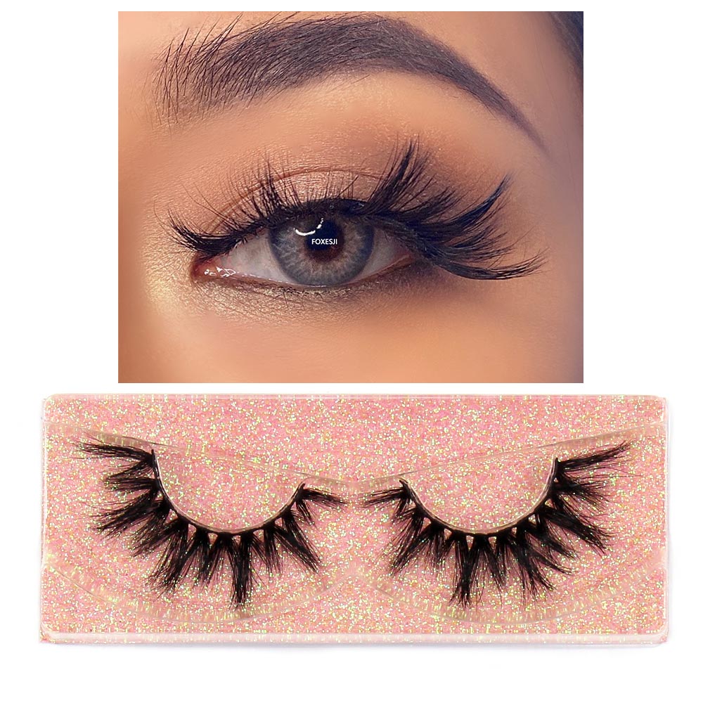 Mink Lashes Eyelashes Fluffy Natural Soft Cross False Eyelashes Eyelash Extension Volume 3D Mink Lashes Eyelashes Makeup