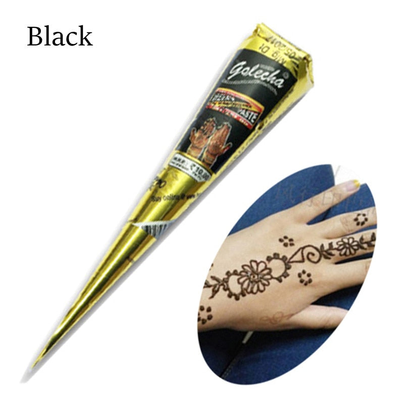 Indian Henna Tattoo Paste Cone Body Paint Temporary Mehndi Henna Tattoo body art Sticker Mehndi Body Paint