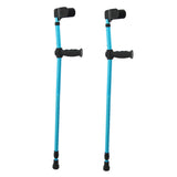 2pcs Aluminum Alloy Elbow Forearm Crutch Walking Stick Cane Adjustable Trekking Pole Collapsible Forearm Elbow Underarm Crutche