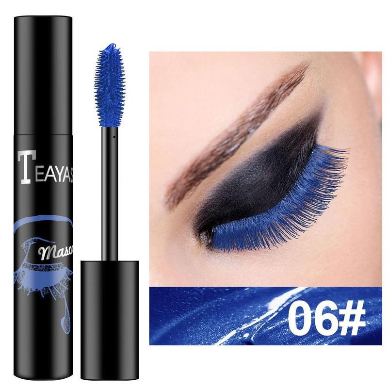 Color Mascara Waterproof And Quick Dry Not Blooming Blue Long Black Gold Mascara Color Curling Purple Eyelash Lengthen U9U2