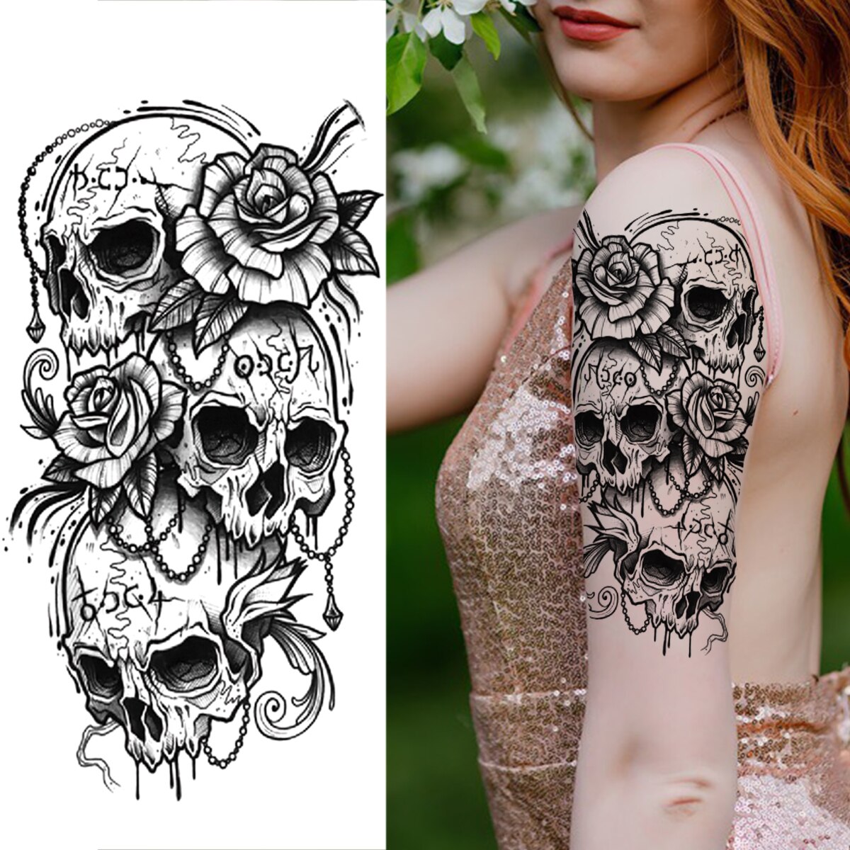 3D Scar Temporary Tattoos For Women Men Kids Realistic Halloween Spider Fake Tattoo Sticker Washable Holiday Arm Tattoo Decal