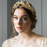 Retro Gold leaf wedding roman bride greek women hair accessories bride head jewel headband head tiaras crown jewelry Hair Hoop