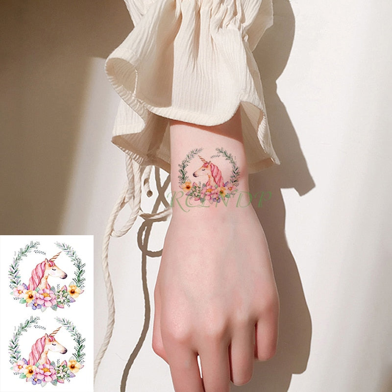 Waterproof Temporary Tattoo Sticker Wave Love Heart Fake Tatto Flash Tatoo Tatouage Wrist Foot Hand Neck For Girl Women Men