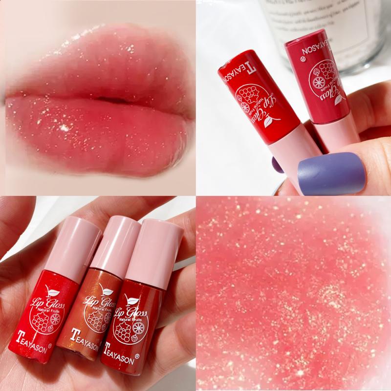 TEAYASON Lip Glaze Air Lip Glaze Set Lip Gloss Lipstick Colorless Transparent Lip Gloss Shining Lip Glass Makeup TSLM1