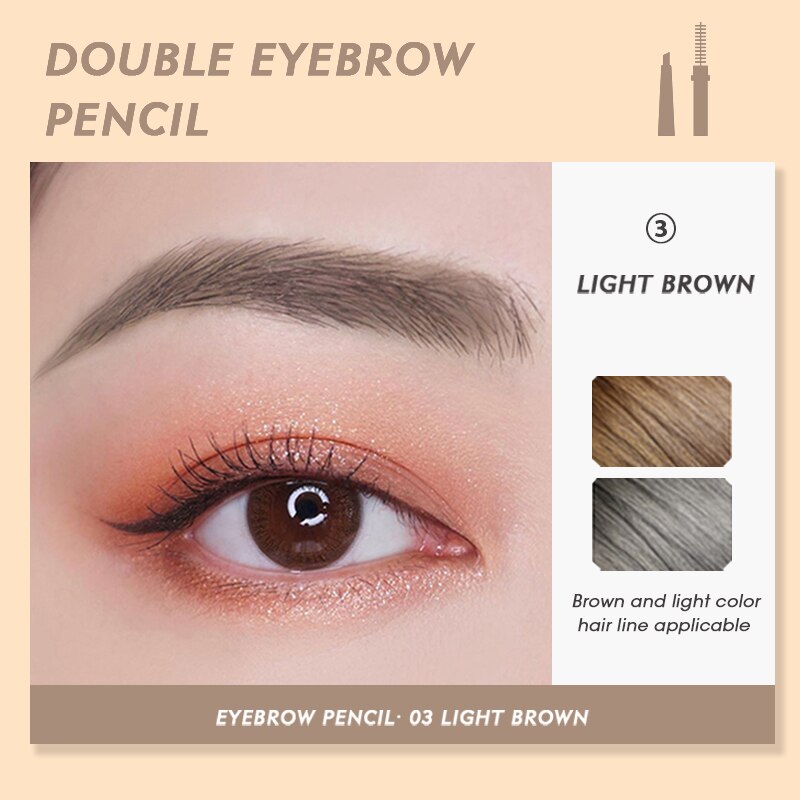 Quick Dry Waterproof Eye Liner Pencil  Dual Head Black Eyeliner Pen Liquid Girl Face Eye Make Up Comestics Accessories