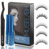 MUSELASH 5 Pairs 3d Magnetic Eyelashes With Eyeliner Kit Reusable False Eyelashes Natural Look Magnetic Lashes