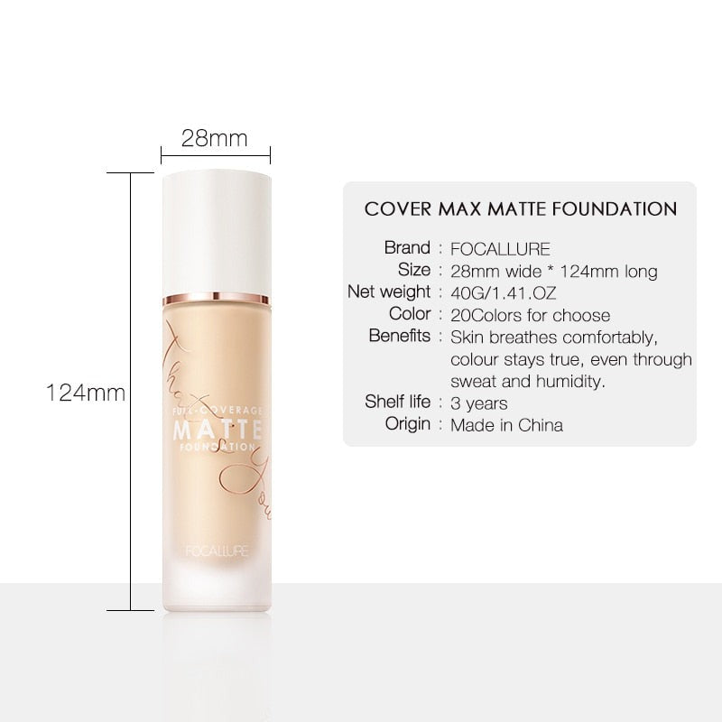 Liquid Foundation Long-Lasting Matte Waterproof Oil-Control Easy To Wear Corrector Cream Concealing Eye Dark Circle