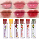 Strawberry Honey Avocado Peach Natural Lip Balm Moisturizing Jelly Nourishing Fruit Lipstick Long Lasting Lip Care Cosmetics