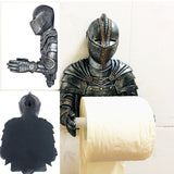 Oklulu Knight Tissue Holder Style Sucker Wall Hanging Knight Creative Kitchen Roll Paper Tissue Box Toilet Roll Stand