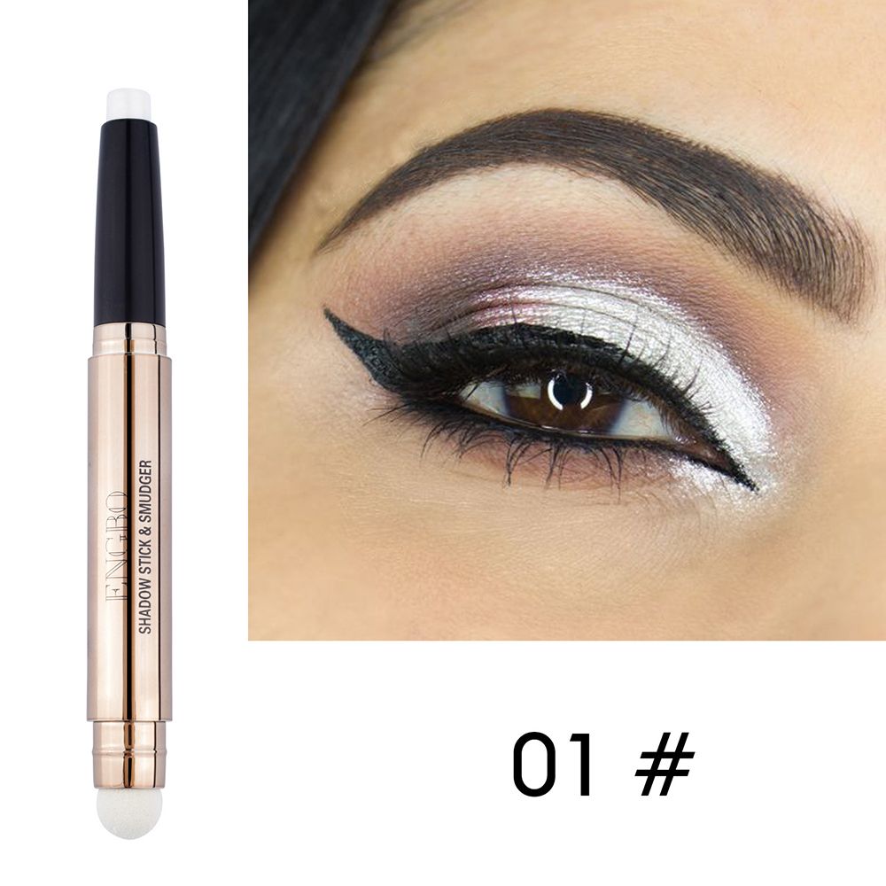 New Double-head Metallic Eyeshadow Stick Shimmer  Eyeshadow Pencil Ultra Pigmented And Long Lasting Cream Eye Shadow Pen