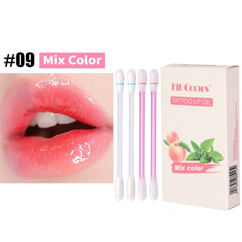 Oklulu  Cotton Swab Lipstick 20pcs/box Microbrush Long Lasting Waterproof Disposable PortableLip Gloss Makeup Lip Tint Cosmetic Set