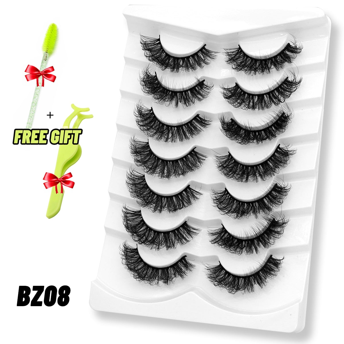 Lashes 5/7 Pairs Eyelashes Faux Mink Eyelashes Long Lasting Fluffy Mink Lashes Dramatic Volume lashes Extension Thick Long