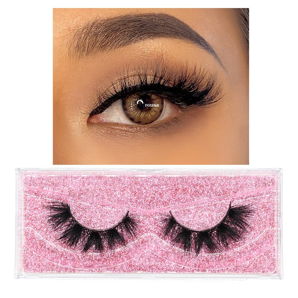 Mink Lashes Eyelashes Fluffy Natural Soft Cross False Eyelashes Eyelash Extension Volume 3D Mink Lashes Eyelashes Makeup