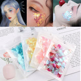 Eye Makeup Sequins Shell Shaped Glitter Powder Face Shinny Gel Pigment Flash Cream Fairy Rainbow Mermaid Flake Masquerade