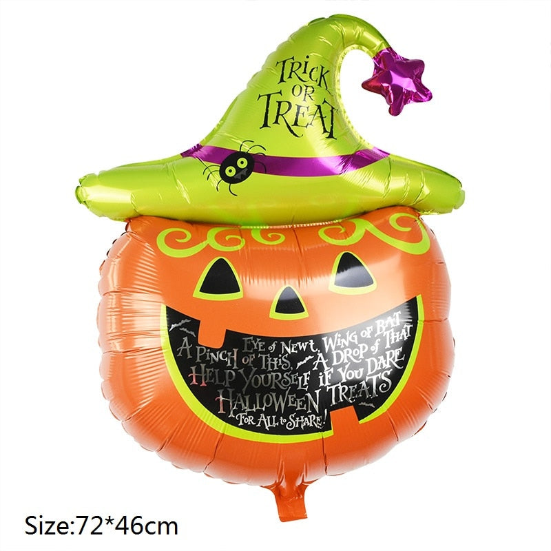 Halloween Pumpkin Ghost Balloons Decorations Spider Foil Balloons Inflatable Toys Bat Globos Halloween Party Supplies Kids Toys