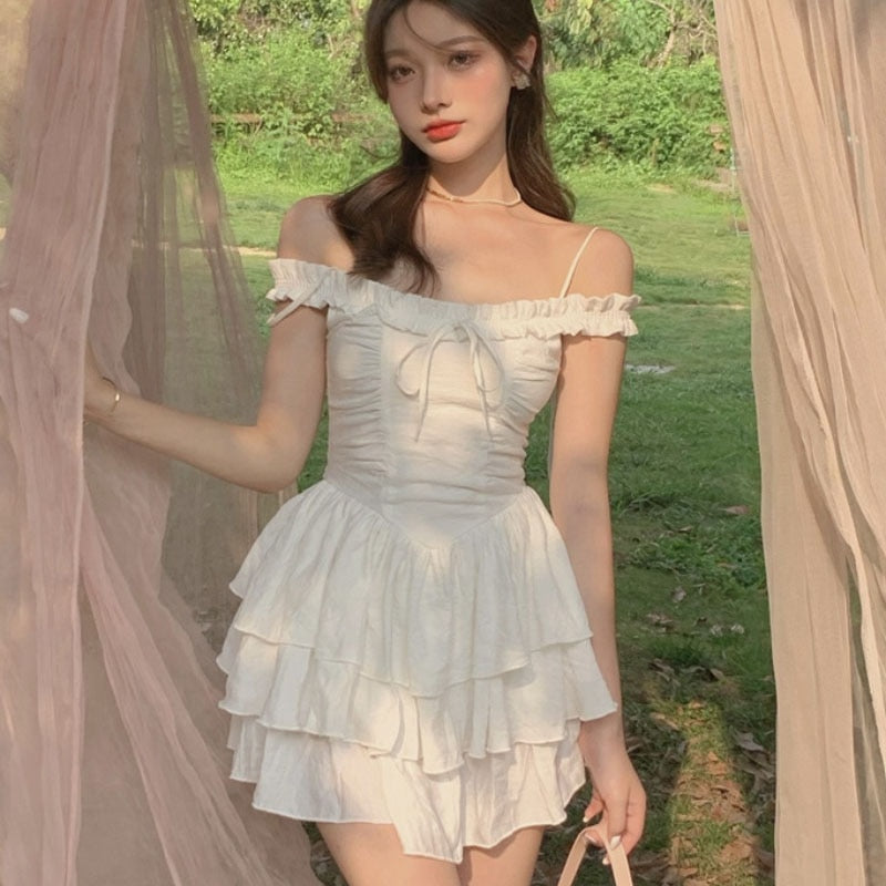 Kawaii Ruffled Strap Dress