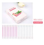 20 Pieces/Set Lip Oil Cigarette Cotton Swab Lipstick Portable Waterproof Liquid Non-Stick Cup Tattoo Lip Balm Lip Tint Lipgloss