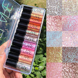 10PCS Liquid Shimmer Glitter Eye Shadow Long Lasting Diamond Metallic Eyeshadow Eye Liner Pen Highlighter Stick Bronzer Cosmetic