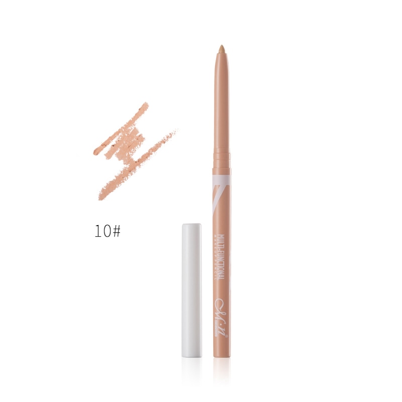 Multi-Purpose Eyeliner Bright Color Waterproof Eye Liner Eyes Makeup Rotatable Automatic Delineador White Eyeliner Gel Pen TSLM2