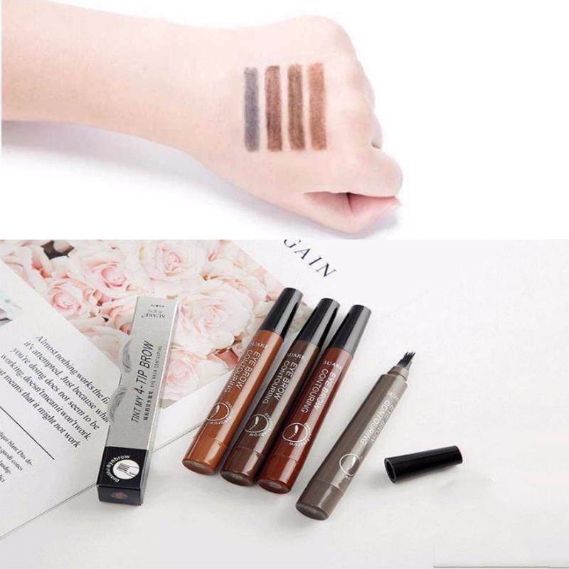 Four-Color Microblading Tattoo Eyebrow Pen Four-Flaw Waterproof Eyebrow Pencil Natural Makeup TSLM1