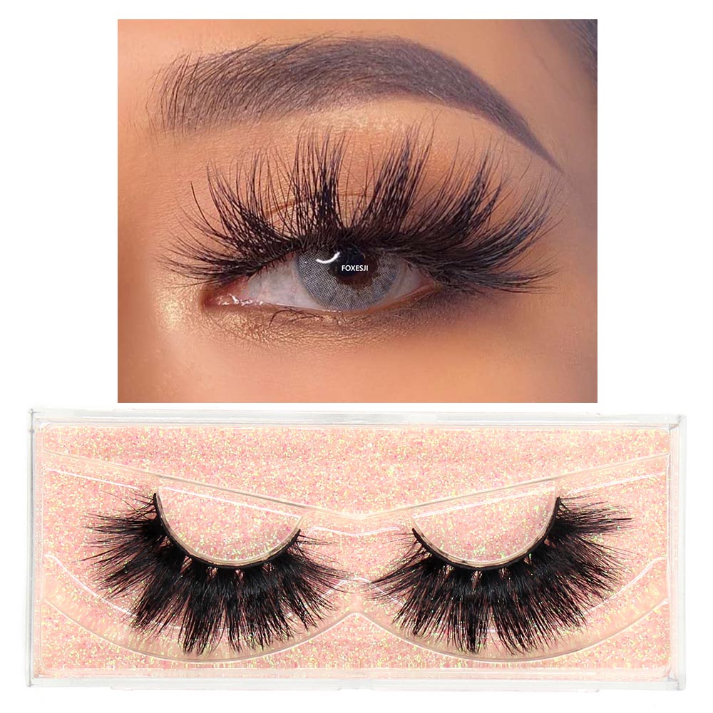 FOXESJI Eyelashes Makeup Mink Lashes 3D Fluffy Cruelty free Natural Mink Lashes Cross Volume False Eyelashes Eyelash Extension