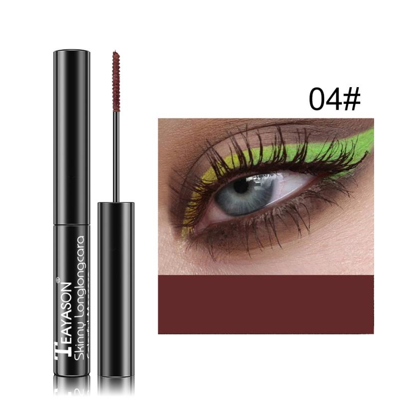 14 Colors Mascara Grape Purple Milk Tea Brown Diamond Mascara Waterproof Quick Dry Curling Thick Eye Makeup Tools TSLM2