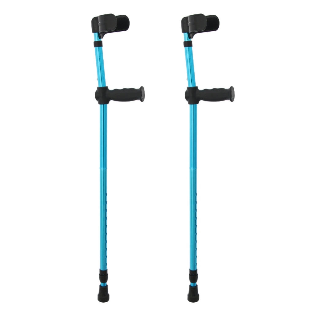 2pcs Aluminum Alloy Elbow Forearm Crutch Walking Stick Cane Adjustable Trekking Pole Collapsible Forearm Elbow Underarm Crutche