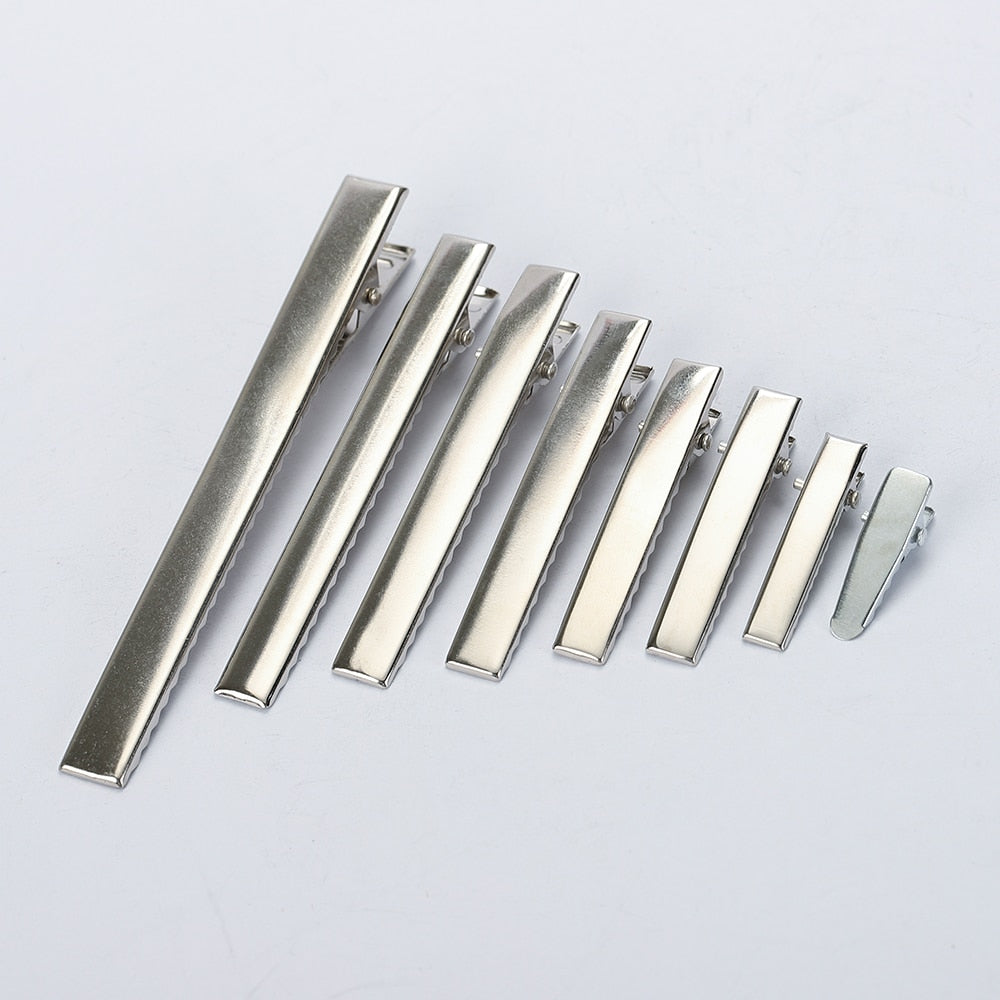 20/50pcs Metal Hair Clips Base Hairclip Accessories For Diy Hair Jewelry Making Korean Alligator Hairpins Base Findings Supplies