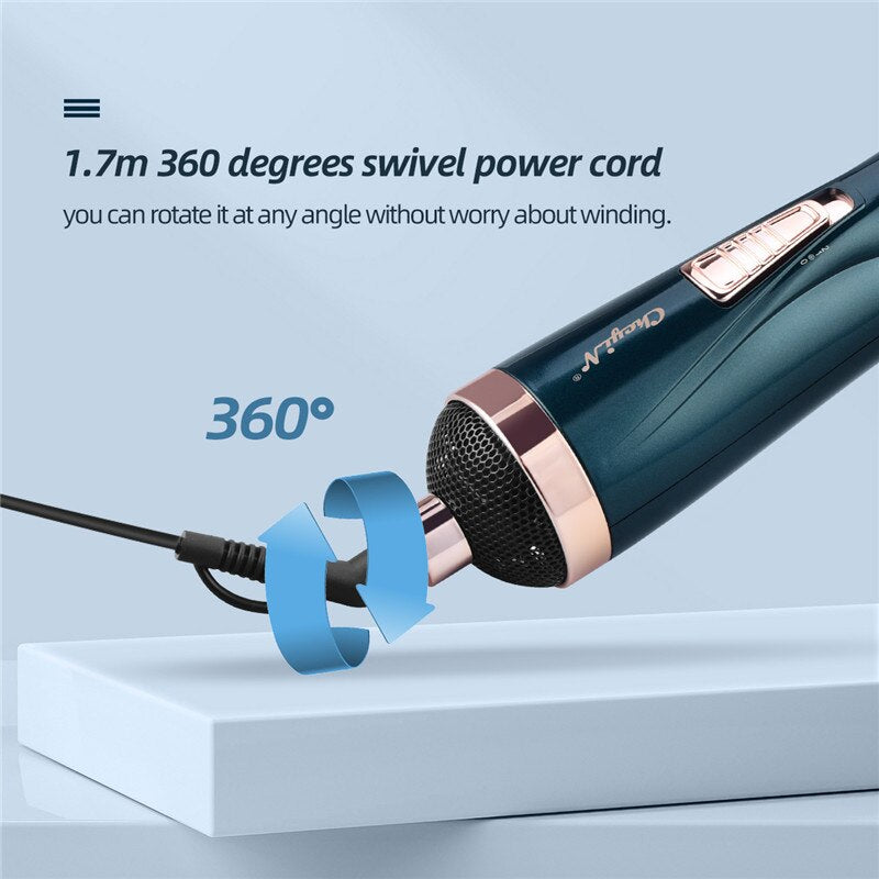 3 in 1 Multifunctional Styling Tools Curler Hairdryer Rotational Hair Curling Comb Professinal Hair Dryer Brush Salon Blow Dryer