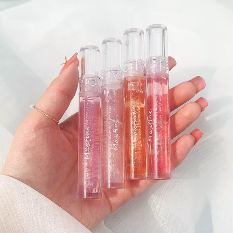 1 Pcs Mirror Water Gloss Lip Glaze Transparent Glass Fruit Lip Gloss Lip Oil Lipstick Waterproof Lasting Random Color Cosmetics