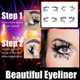 4pc/Set Eye Shadow Tattoo Temporary Tattoos Sticker Women Halloween Party Eye Makeup Stickers Face Waterproof Fake Tatto Eye Art
