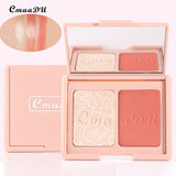 1PC 2 Colors Highlighter Powder Glitter Palette Makeup Glow Face Shimmer Illuminator Make Up Highlight Pallete Cosmetics P03