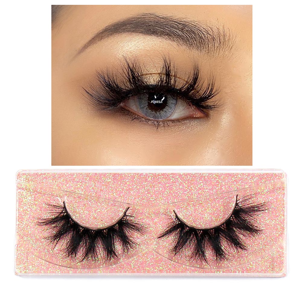 FOXESJI Eyelashes Makeup Mink Lashes 3D Fluffy Cruelty free Natural Mink Lashes Cross Volume False Eyelashes Eyelash Extension