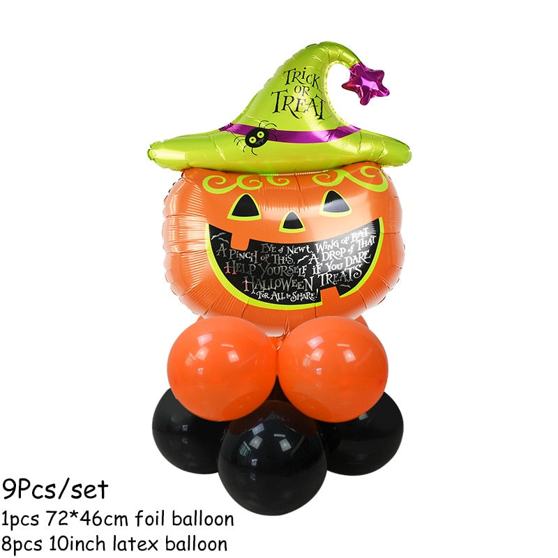 Halloween Pumpkin Ghost Balloons Decorations Spider Foil Balloons Inflatable Toys Bat Globos Halloween Party Supplies Kids Toys