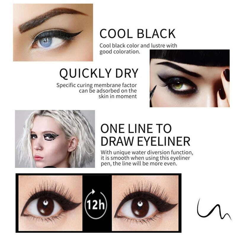 12Color Metallic Shiny Makeup Eyesliner Waterproof Shimmer Long-Lasting Easy To Wear Liquid Eyeliner  TSLM1