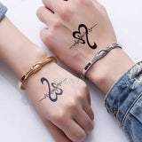 Waterproof Temporary Tattoo Sticker Wave Love Heart Fake Tatto Flash Tatoo Tatouage Wrist Foot Hand Neck For Girl Women Men