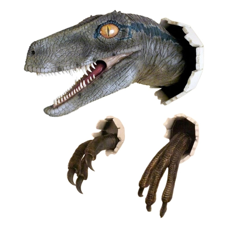 3D Dinosaur Decoration Velociraptor Set Resin Wall Atmosphere Decorative Props Drop Shipping