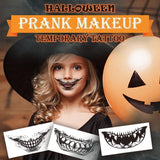 Halloween Prank Makeup Temporary Tattoo 10/5PCS Temporary Face Tattoo DIY Fake Tattoo Party Makeup Stickers Dropshipping