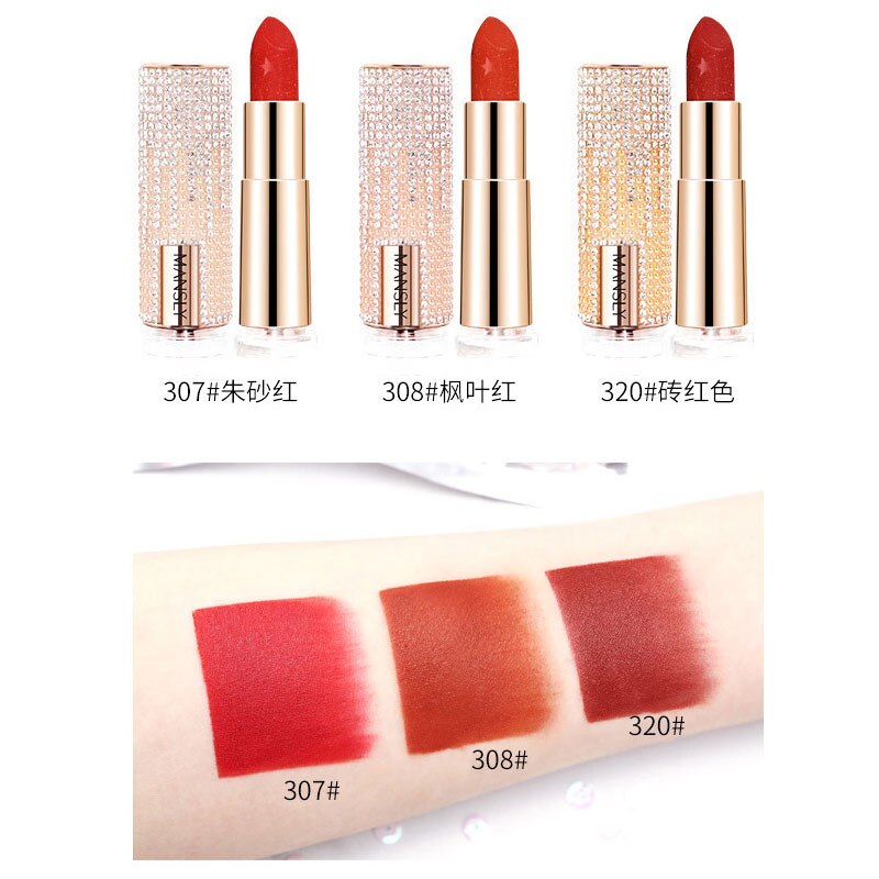 Starry Glitter Pearl Silky Lipstick Velvet Matte Lip Makeup Long Lasting Waterproof Smooth Pigmented Natural Lip Cosmetics