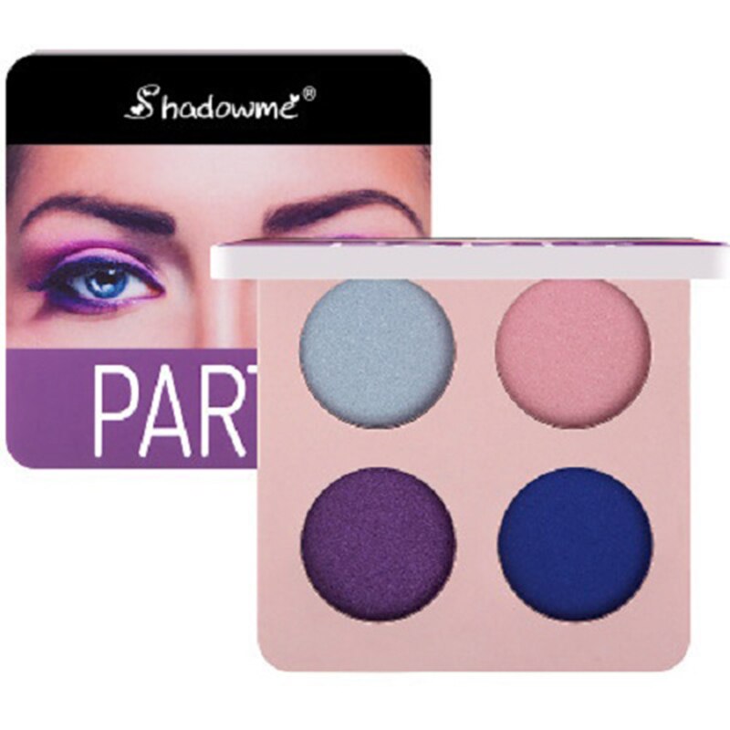 Eye Shadow 4 Color Eye Shadow Palette  Dark Blue Wine Red Eye Shadow Palette Shimmer Pigment Waterproof Mineral Balm TSLM1