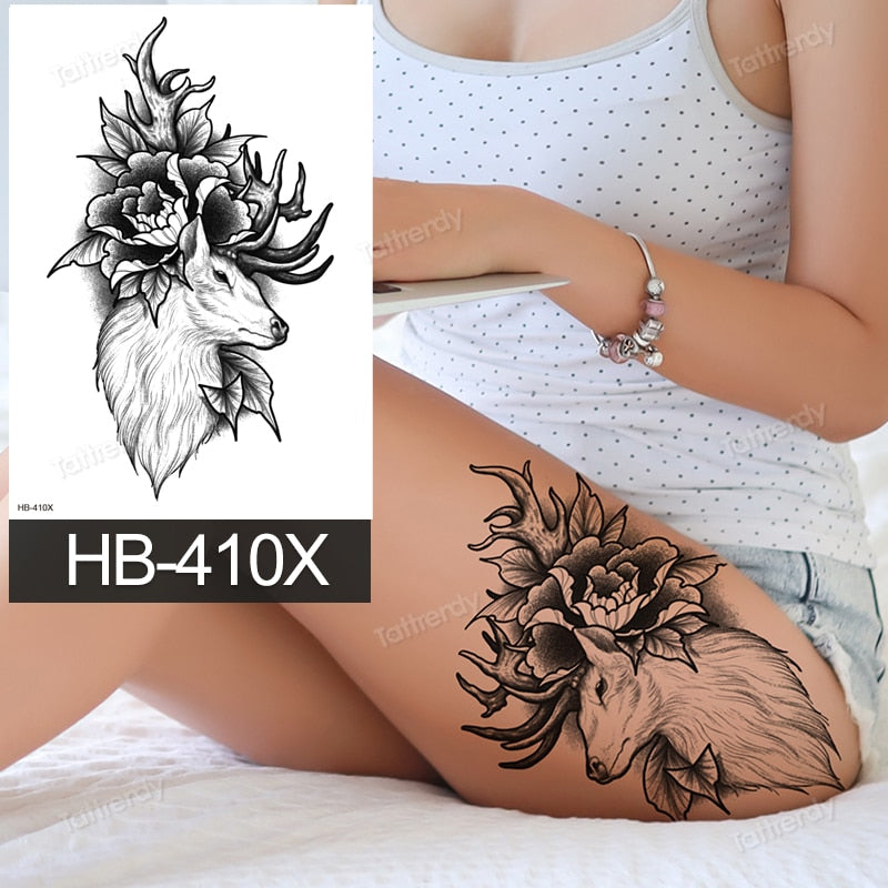 Waterproof Temporary Tattoo Sticker Butterfly Flower Wing Fake Tatto Big Tatoo Tatouage Temporaire Back Chest For Women Girl