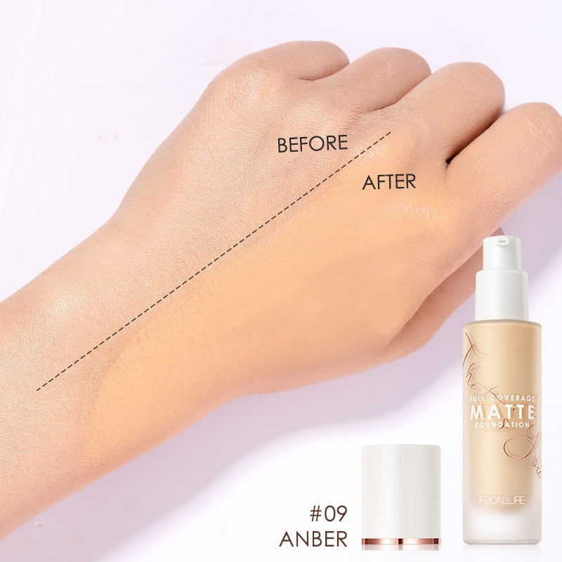 Liquid Foundation Long-Lasting Matte Waterproof Oil-Control Easy To Wear Corrector Cream Concealing Eye Dark Circle