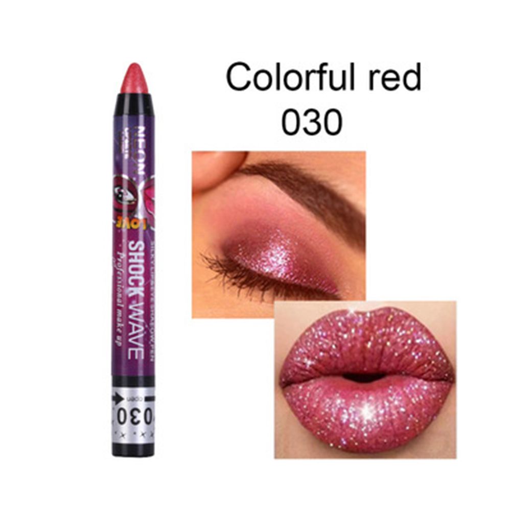 Waterproof 2 In 1 Eyeshadow Stick Pencil & Lip Pen Long-lasting Colored Gradient Shimmer Eyeshadow Highlighter Makeup