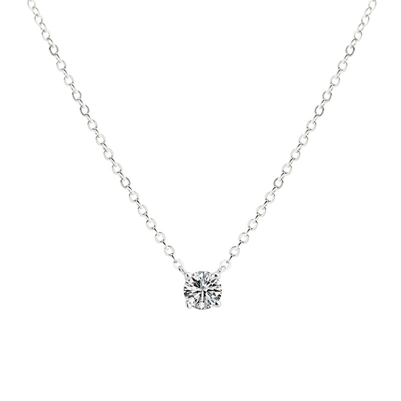 Zircon Choker Necklaces Simple Shiny Diamond CZ Pendants For Women Fine Jewelry NK126