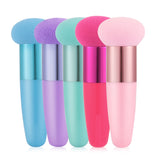 1PC Women Mushroom Head Puff Foundation Liquid Sponge Beauty Cosmetic Powder Puff with Smooth Handle Face MakeUp Brushes Tools